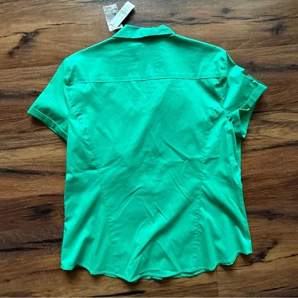 New York & Company 7th Ave design studio - Green Button-Up Shirt - XL - new - Picture 2 of 5